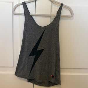 Aviator Nation Bolt Tank in heather gray.